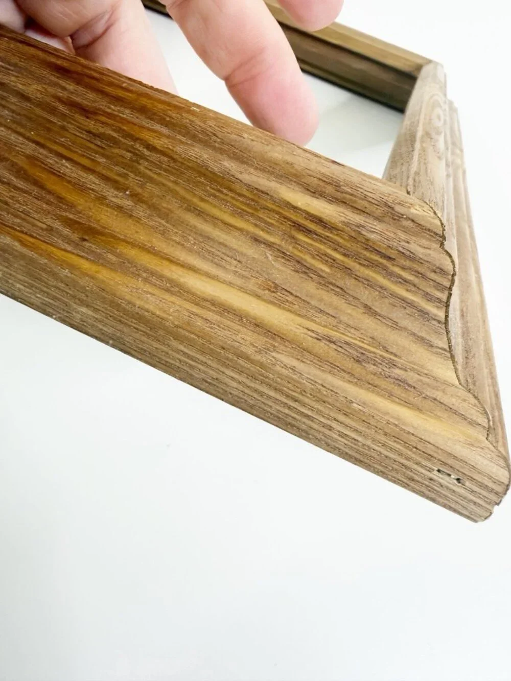 VTG Honey Oak Wood Frame Stepped Molding Frame 15x13 (Fits 9.5x11.5) EUC